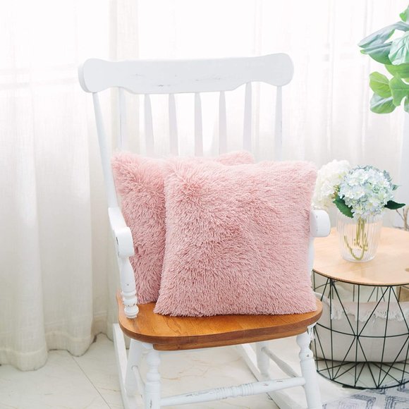 Luxury Soft Faux Fur Fleece Cushion Cover Dorm/Bed/Sofa Decorative Throw Pillow - Picture 3 of 7